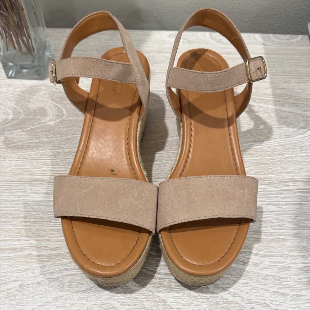 J. Crew Tan Wedge Sandals